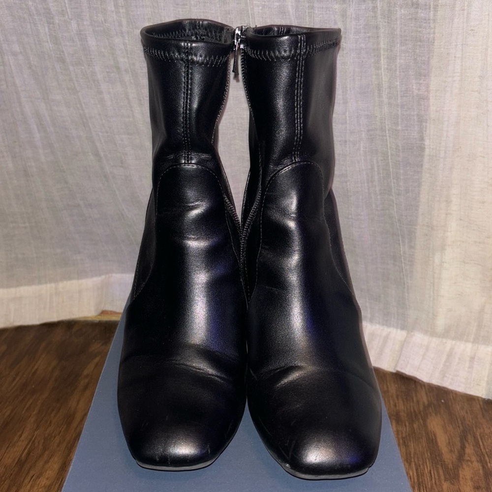 High top leather booties